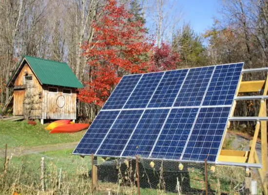 Bifacial residential ground-mounted solar panels