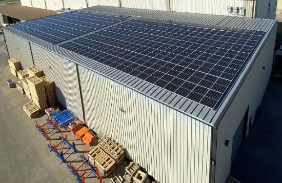 Commercial roof solar panels