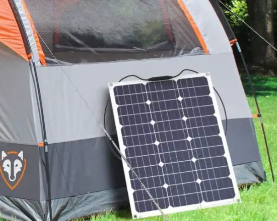 Flexible solar panels for tent