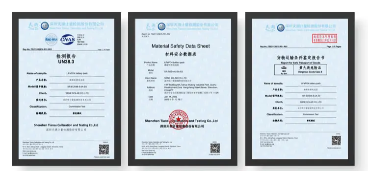 Certification of Solar Charge Controller