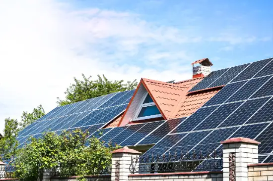 Residential roof solar panels