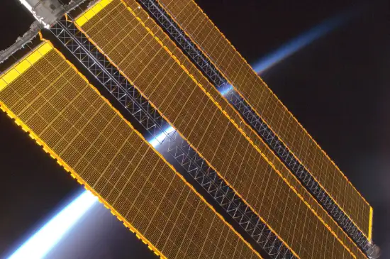 Solar panels on spacecraft