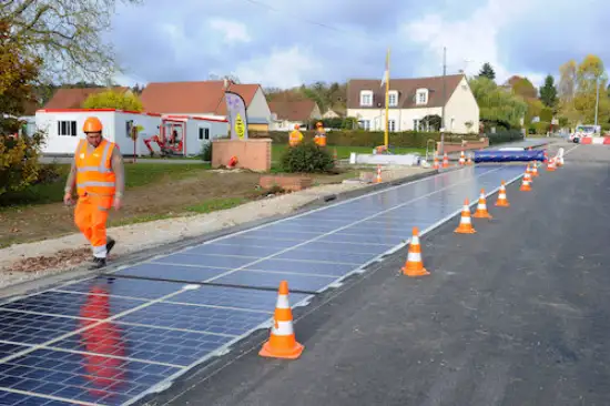 solar panels road