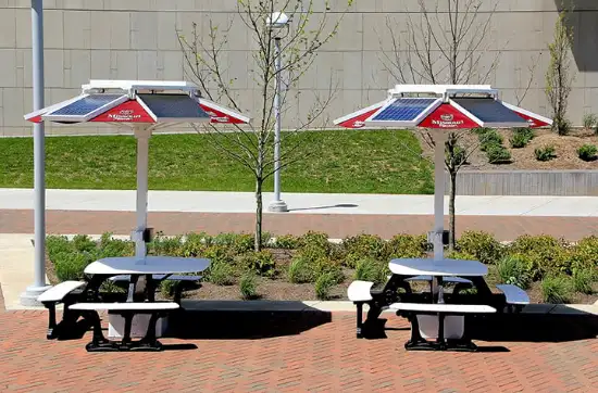 solar powered tables
