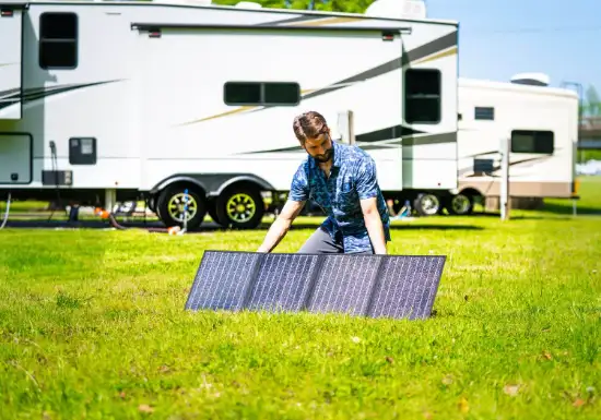 Foldable portable solar panel
