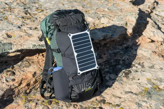 Portable solar panel for backpacking