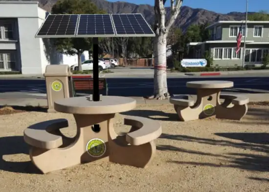 Solar Powered Table