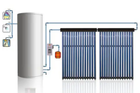 Split pressurized Passive Solar Water Heating System