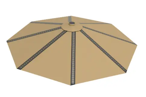 Solar panel umbrella