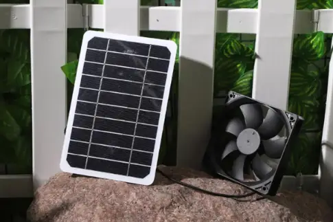 solar panel fan