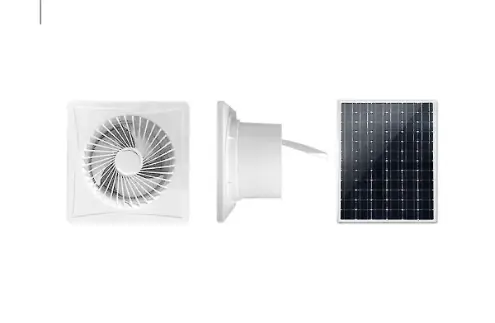 Solar bathroom exhaust fan